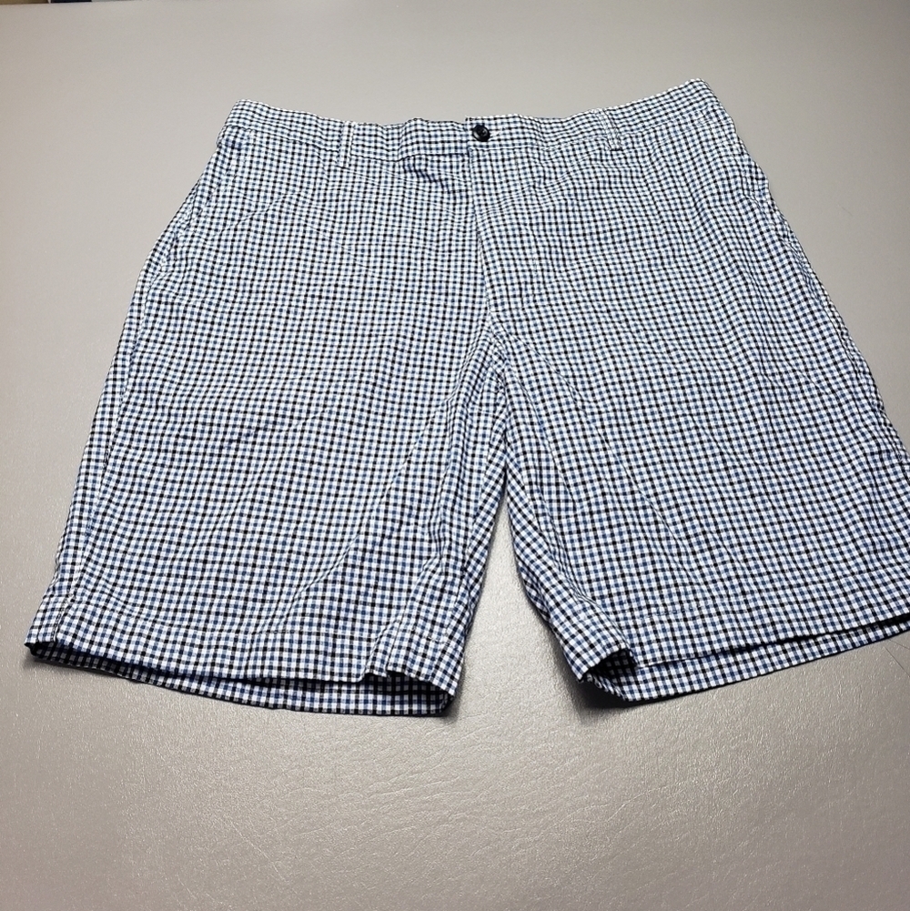 mens club room blue checker shorts size 38
